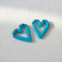 Pampilles cœur interchangeables  Bleu Turquoise perles Miyuki fait main en France – bijou romantique femme